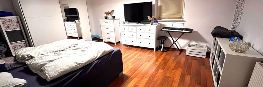 Blick in das Schlafzimmer