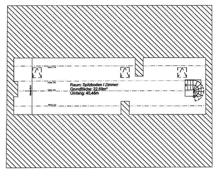 Grundriss - Dachbodenzimmer
